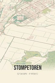 Carte ancienne de Stompetoren (Noord-Holland) sur Affiches de lieux
