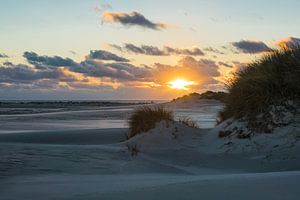 Sunset on the North Sea island Amrum van Rico Ködder