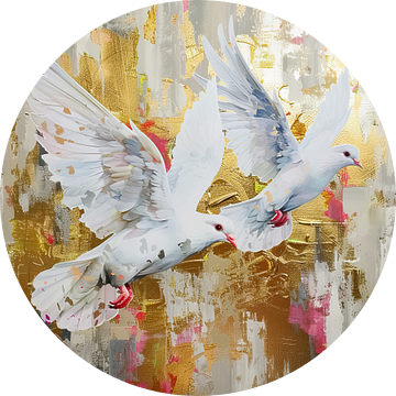 Schilderij Gouden Duiven