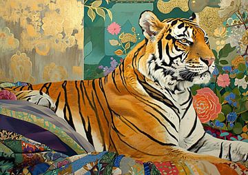 Exotischer Tiger Porträt | Tiger von Wunderbare Kunst