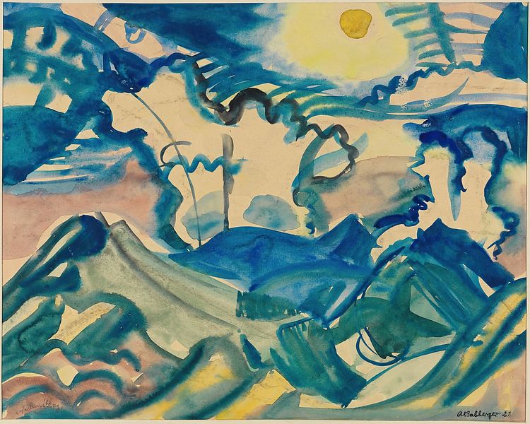August Babberger - Landschaft am Klausenpass (Nachmittag) von Peter Balan