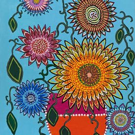 zonnebloemen in een ander jasje von Marionne Janga