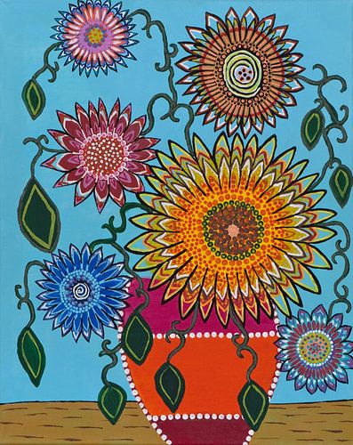 zonnebloemen in een ander jasje by Marionne Janga