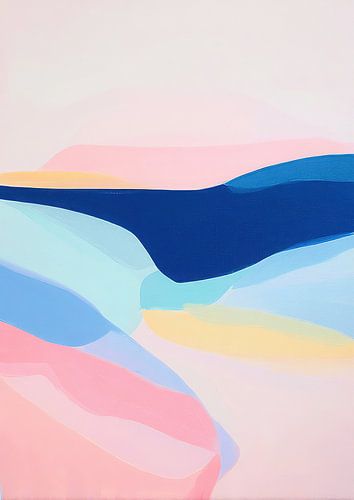 Abstracte Oceaan - Pastel & Minimalisme