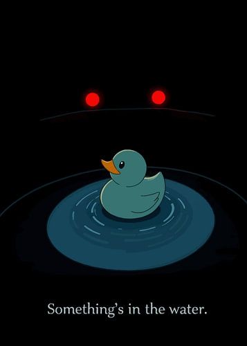 "Something's in the Water" | Minimalistische kunstprint met kosmische horror