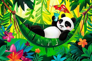 Panda ontspant in tropische sfeer van Imperial Art House