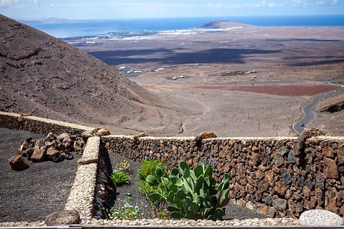 Lanzarote - Uitzicht van Femes naar Playa Blanca