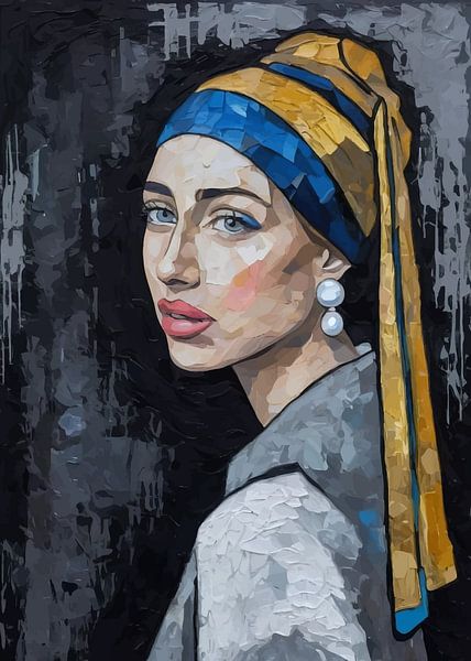 The Girl with a Pearl Earring Abstract by MIROKKU