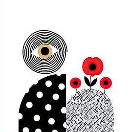 Das Auge der Blüten – Surreale Bauhaus Komposition von May