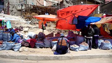 'Markt', La Paz Bolivia van Martine Joanne