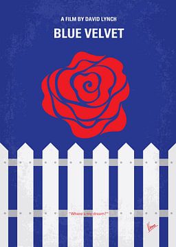 No170 My BLUE VELVET minimal movie poster