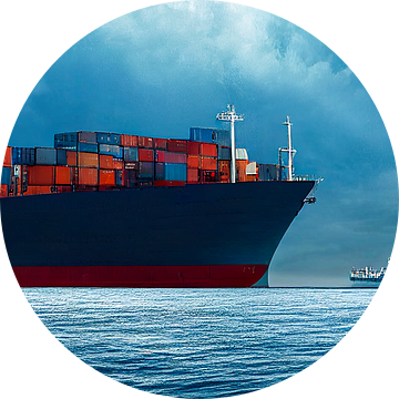 Panorama van een Containerschip Illustratie van Animaflora PicsStock