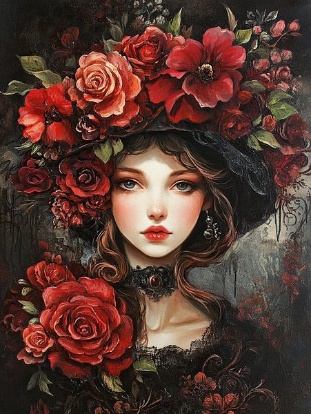 Rose Frau von ARTEO Gemälde