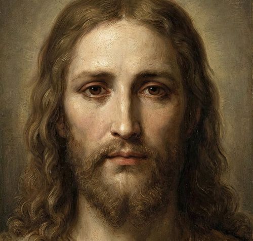 Le Sauveur : portrait classique à l'huile de Jésus-Christ