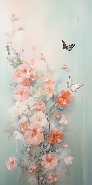 Floral portrait by Wonderful Art