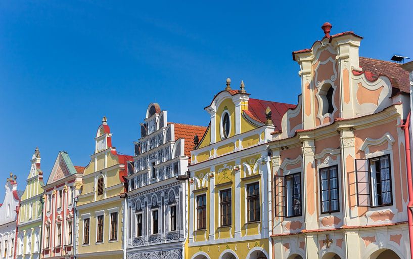 Colorful facades of historic houses in Telc by Marc Venema