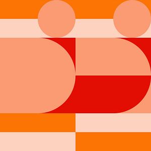 Flippige Retro-Geometrie 15. Moderne abstrakte Kunst in hellen Farben. von Dina Dankers