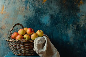 Rustic basket full of apples by Imperial Art House