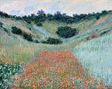 Champ de coquelicots dans une vallée près de Giverny, Claude Monet par Des maîtres magistraux Aperçu