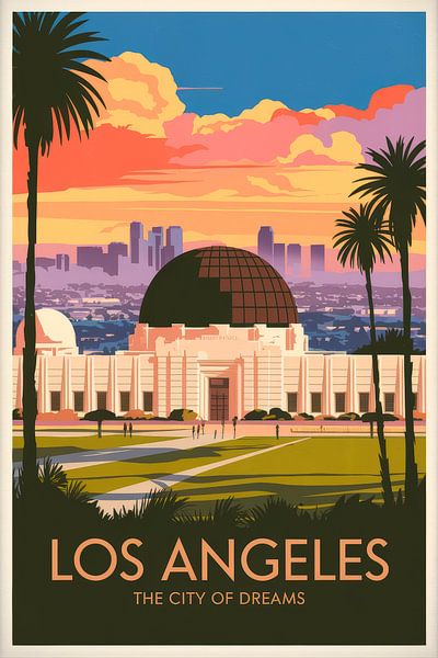 Los Angeles Vintage Reisposter van Poster Art Shop
