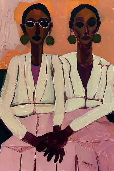 female connection in abstraction by Agnita Langeveld