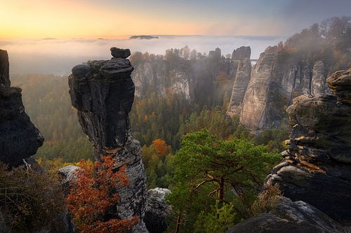 Wehlgrund met uitzicht op het bastion bij Nebel