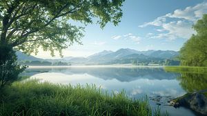 Traumhafter Seeblick im Sommer