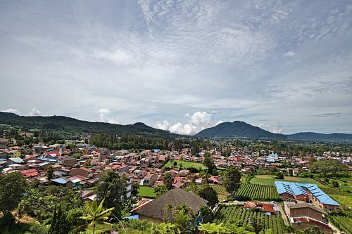 Urban landscape and agricultural plots in Sumatra