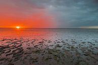 Das Wattenmeer bei Sonnenuntergang von Richard Gilissen Miniaturansicht