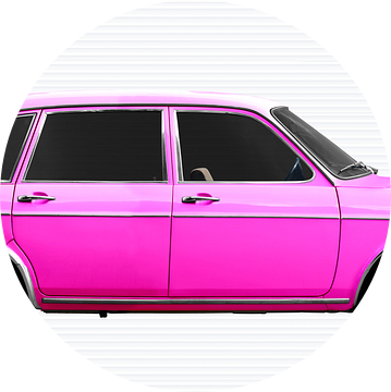VW 411 in roze van aRi F. Huber