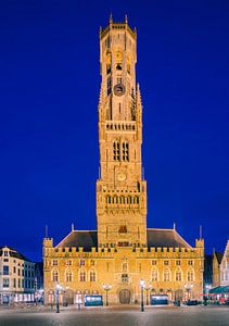 Belfort van Brugge, België van Henk Meijer Photography