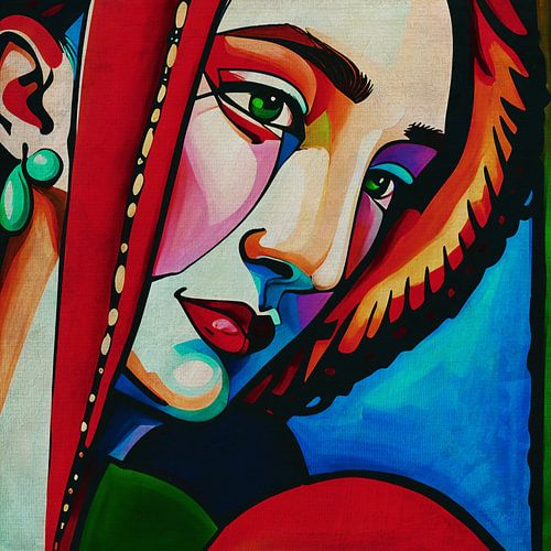 Portretten geschilderd in expressionistische stijl nr.34