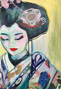 Lotusblume Geisha von Helia Tayebi Art
