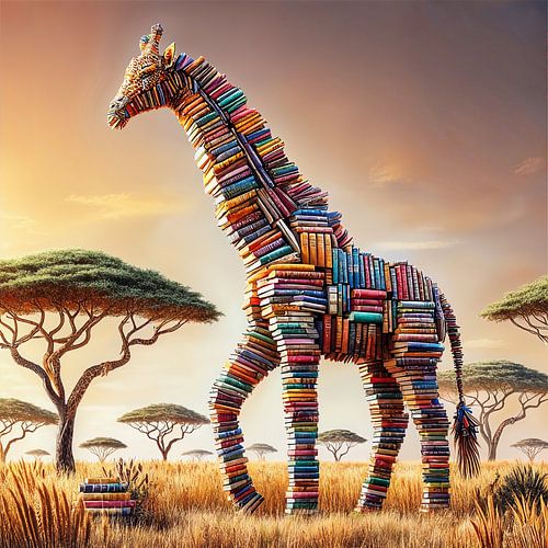 Giraffe - Kunst van Boeken