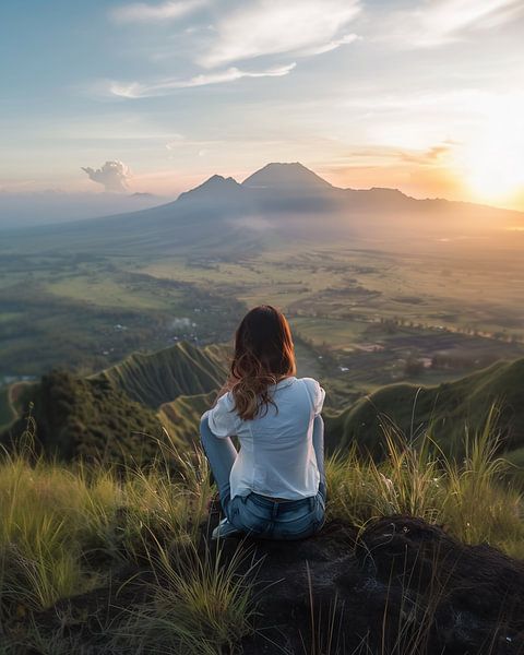 Blick über die weite Landschaft von fernlichtsicht