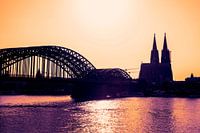 Keulen Panorama Zonsondergang bij de Dom