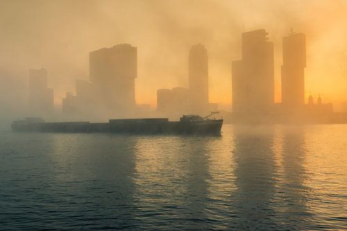 Kop van zuid in de mist