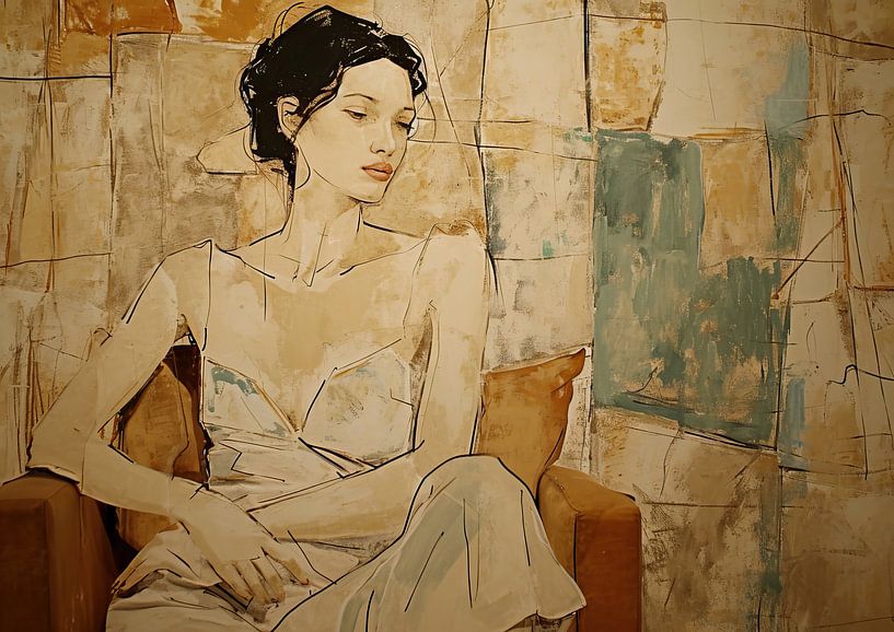 Rustic | Terracotta Portrait by ARTEO Paintings