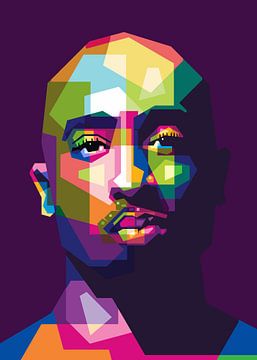 2Pac Shakur Pop Art Portret van Dico Hendry