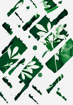 Grüner Klee Linien von Lies Praet