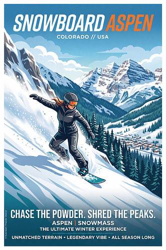 Faire du snowboard à Aspen