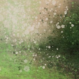 Green splatters landscape by Go van Kampen