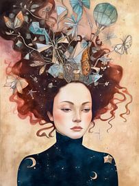 Butterfly Dreams - Surreal composition with gemstones and stars by MArt