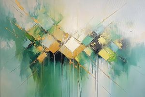 Abstrakt Gold grün