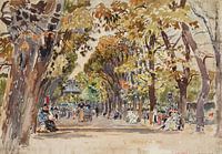 Frederic Houbron - Openbare tuin in Parijs, in 1899 (1899)
