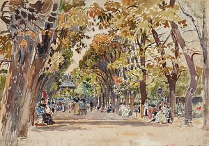 Frederic Houbron - Jardin public à Paris, en 1899 (1899)