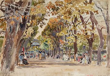 Frederic Houbron - Jardin public à Paris, en 1899 (1899) sur Peter Balan
