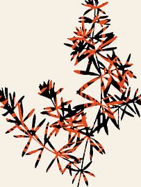 Abstract Botanical no. 7 Orange by Adriano Oliveira