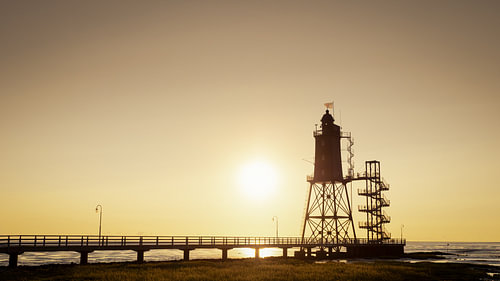 The golden light of the Wadden Sea
