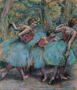 Edgar Degas. Three Dancers (Blue Tutus, Red Bodices)